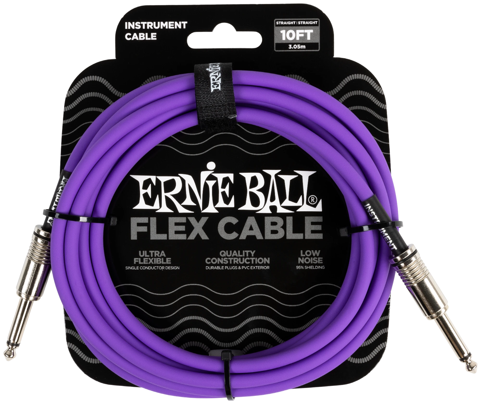 Ernie Ball Instrumentenkabel, Flex, gerade/gerade Purple, 3.04m